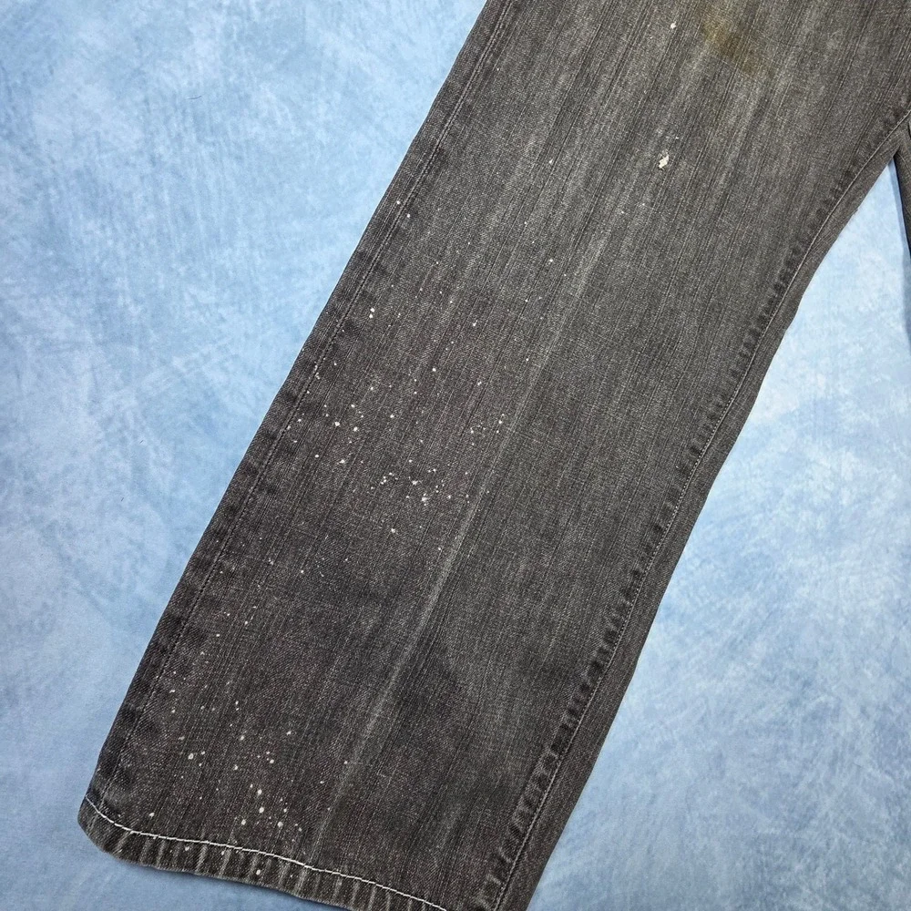 Vintage Y2K Levis 569 Loose Straight Jeans Mens 38x32 Black Faded